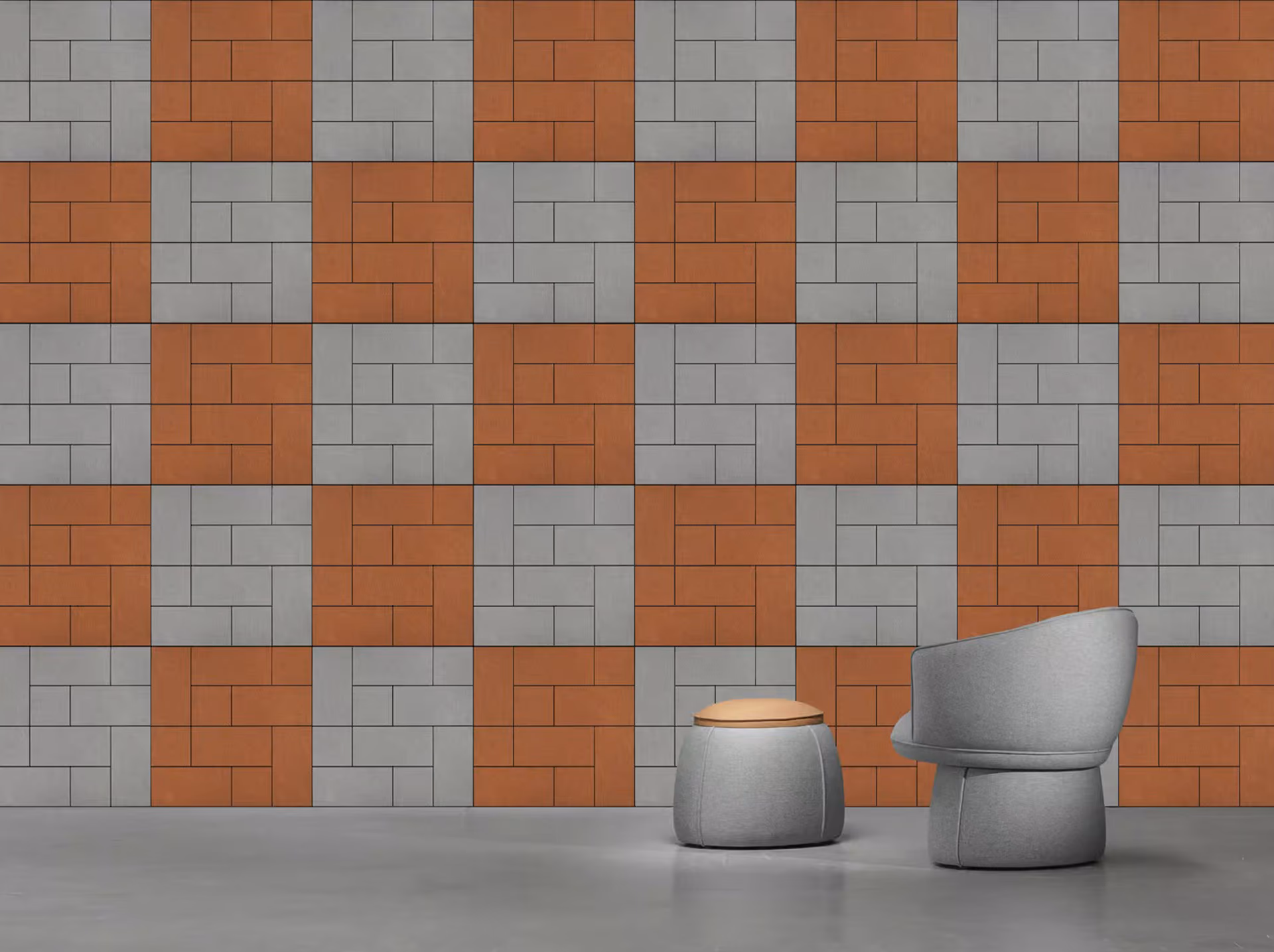 Brick 3D acoustic panel by Feltouch, view 3