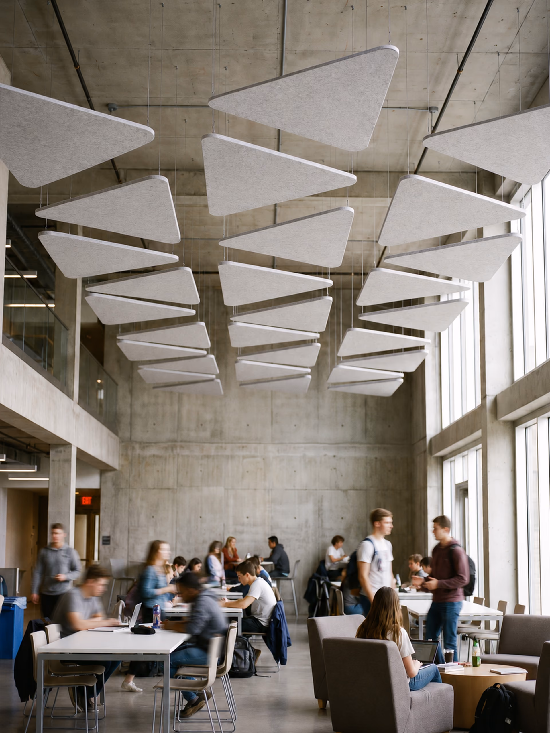 Triangle Flat Cloud acoustic ceiling raft by Feltouch, view 1