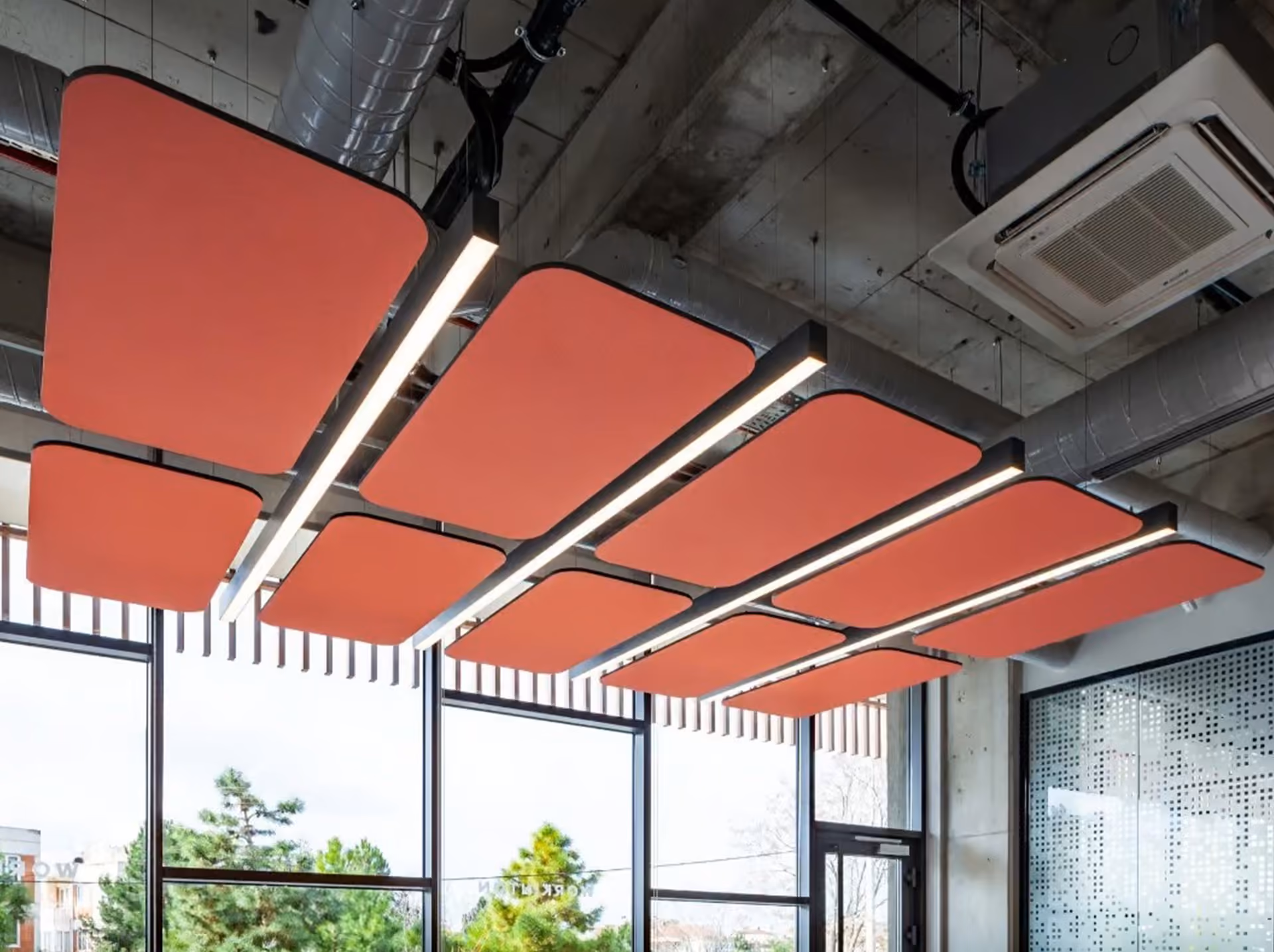 Flat Cloud acoustic ceiling raft by Feltouch, view 1