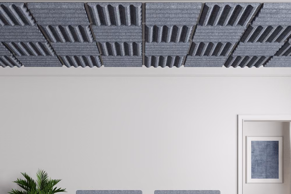 Vertigo Lay-In acoustic ceiling panel by Feltouch