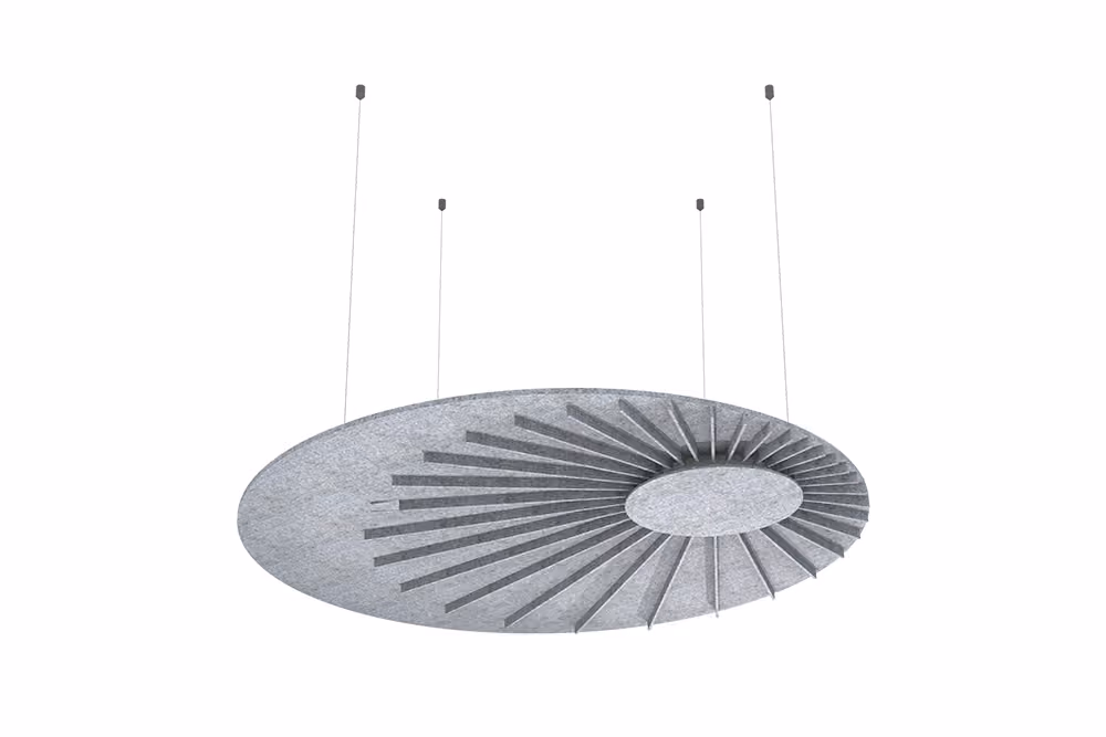 RA Circle Cloud acoustic ceiling raft by Feltouch