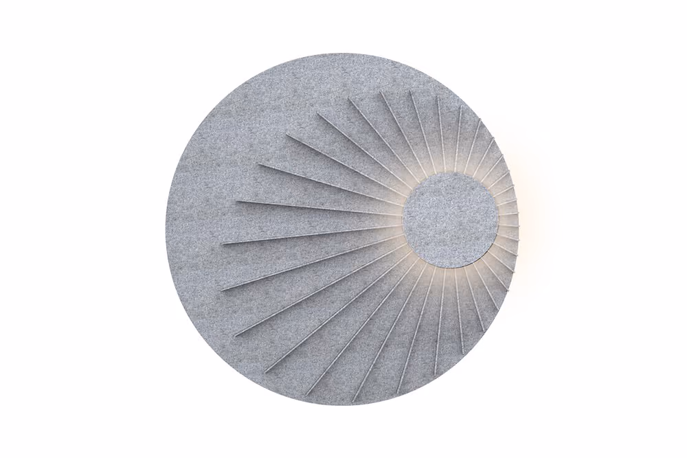 RA Circle Wall Lamp acoustic light by Feltouch