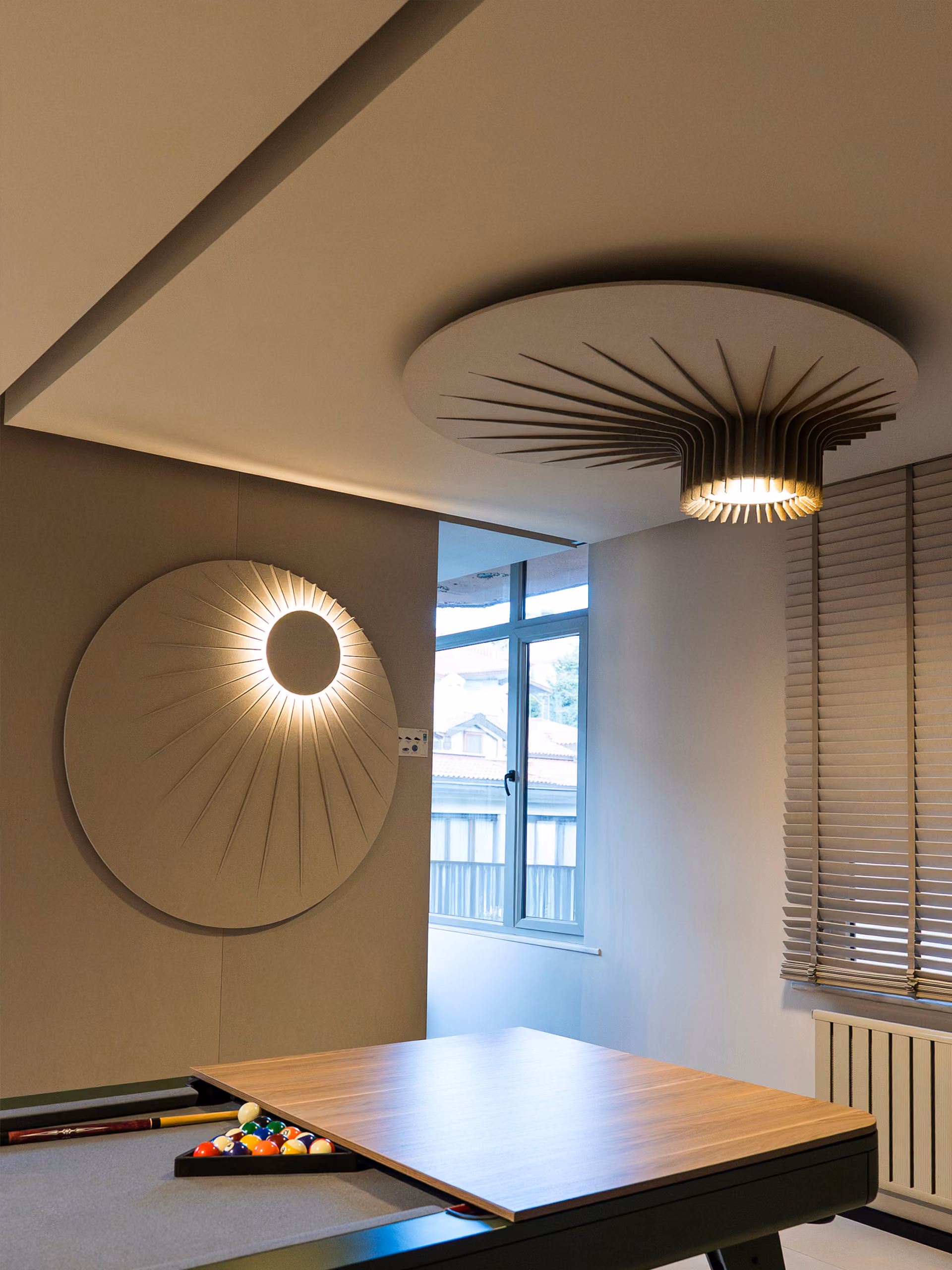 RA Circle Wall Lamp acoustic light by Feltouch, view 2