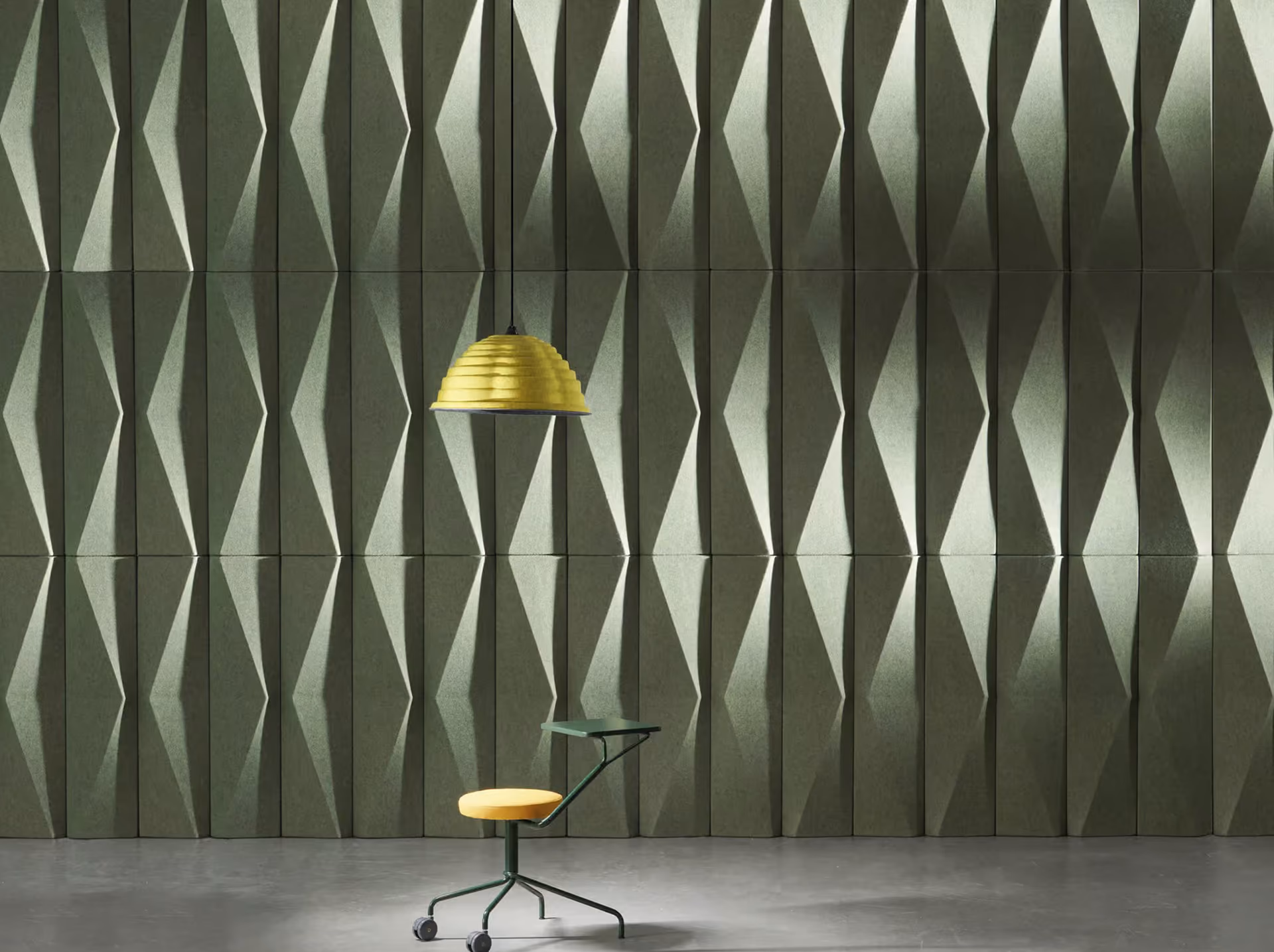 Reflection 3D acoustic panel by Feltouch, view 1