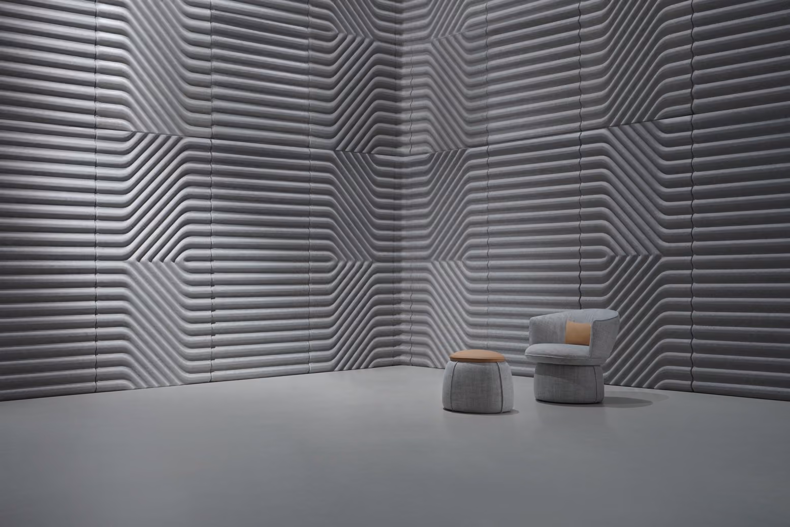 Vertigo 3D acoustic panel by Feltouch