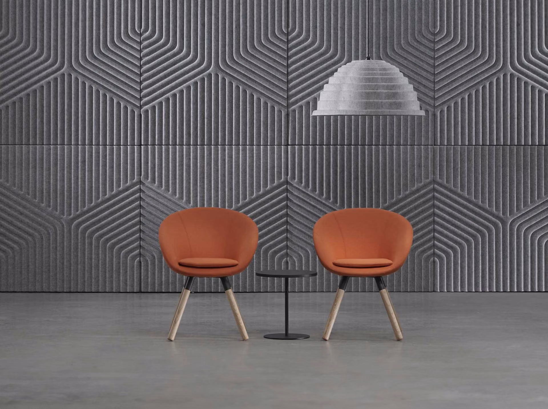Parallax 3D acoustic panel by Feltouch, view 3