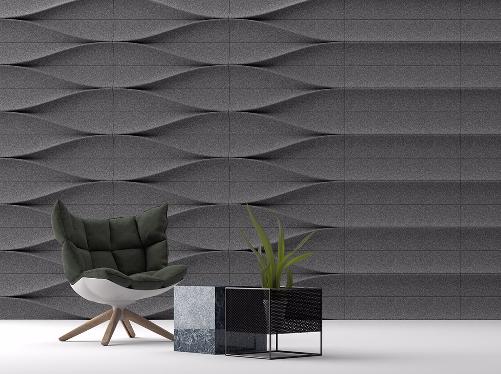 Flux 3D acoustic panel by Feltouch, view 1