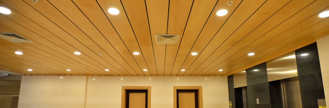 Linear Ceiling Battens acoustic ceiling panel by Perfopan