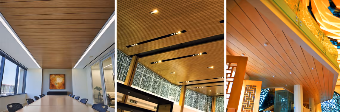 Linear Ceiling Battens acoustic ceiling panel by Perfopan