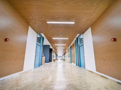 D-E Plank Ceiling System acoustic ceiling panel by Perfopan