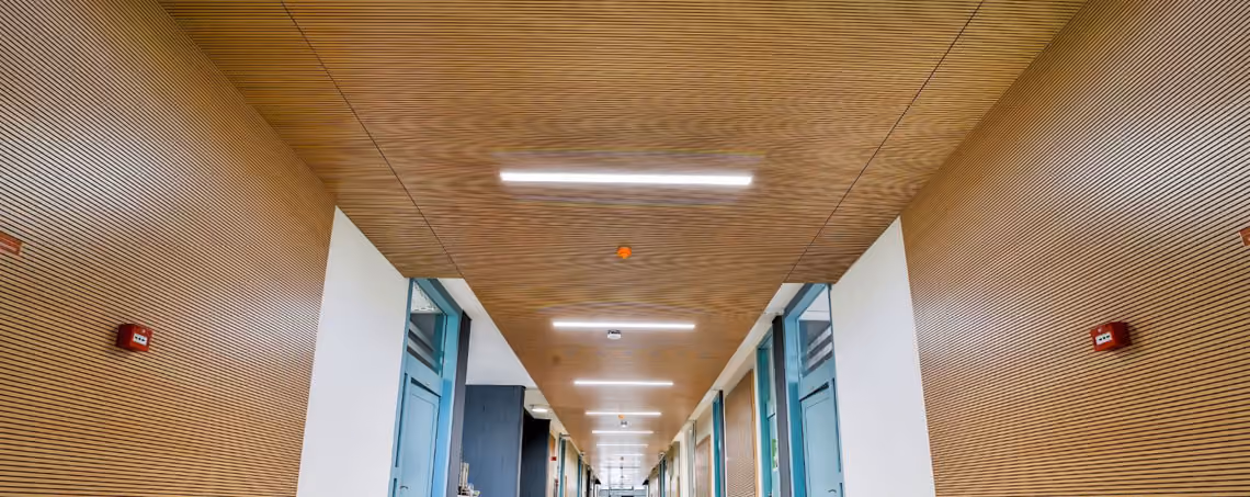 D-E Plank Ceiling System acoustic ceiling panel by Perfopan