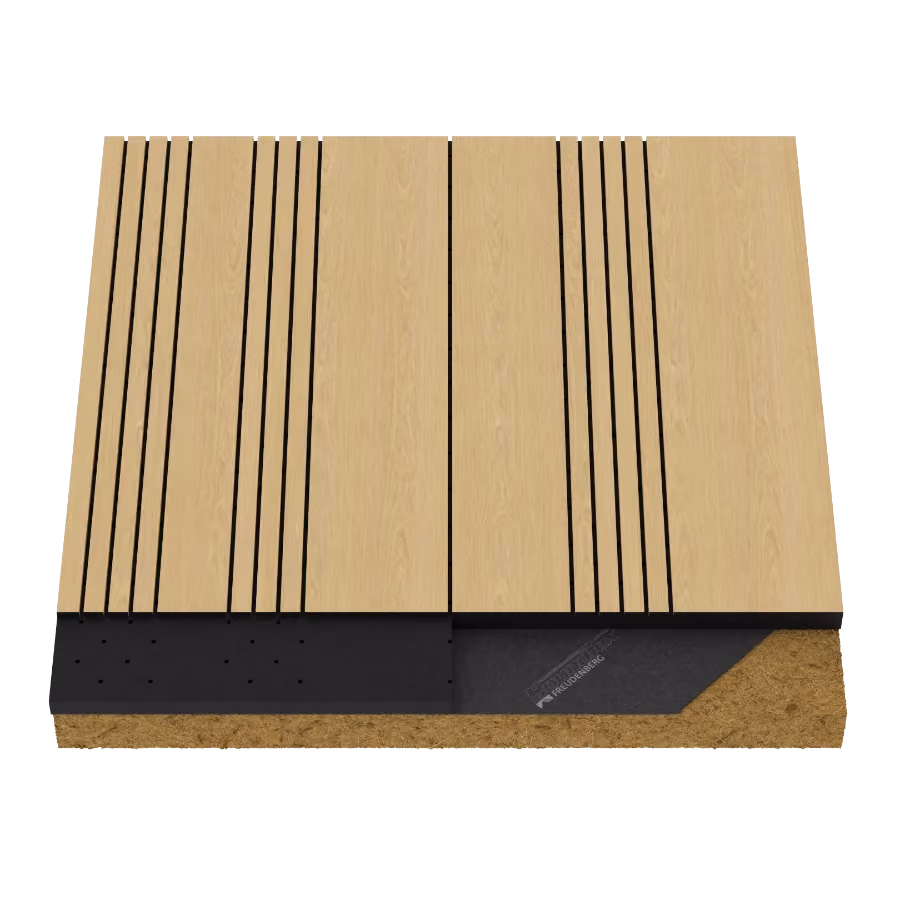 02ML.0313 X2 Lineer acoustic wood panel by Monacoustic, view 2