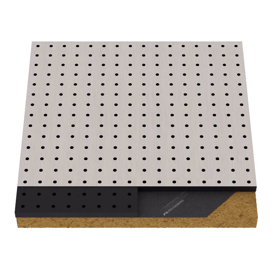 01MP.3232 Perforated acoustic wood panel by Monacoustic, view 2