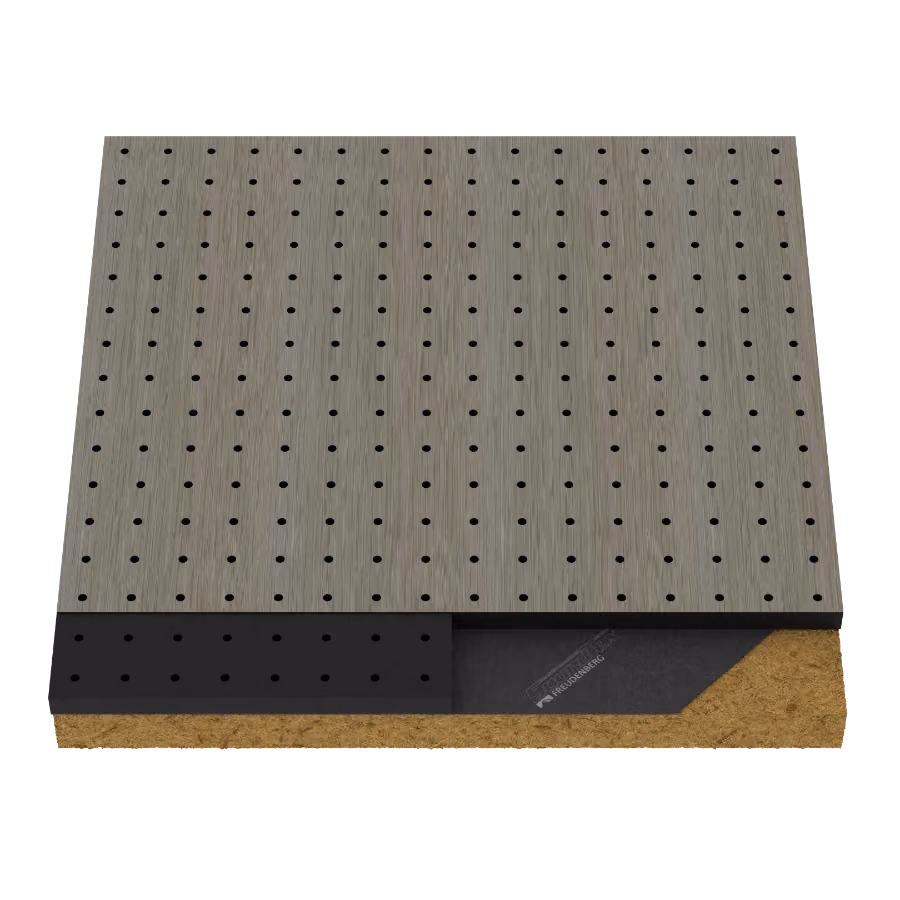 01MP.3232 R6 Perforated acoustic wood panel by Monacoustic, view 2