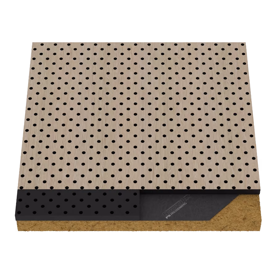 02MP.3232 Perforated acoustic wood panel by Monacoustic, view 2