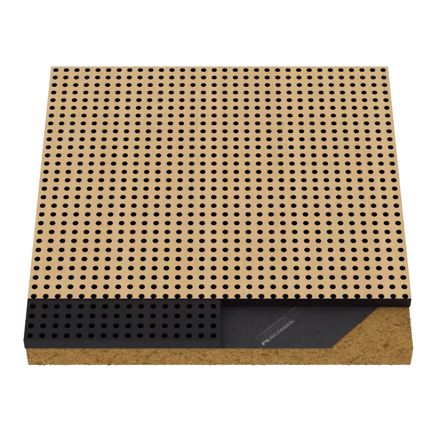 04MP.1616 Perforated acoustic wood panel by Monacoustic, view 2