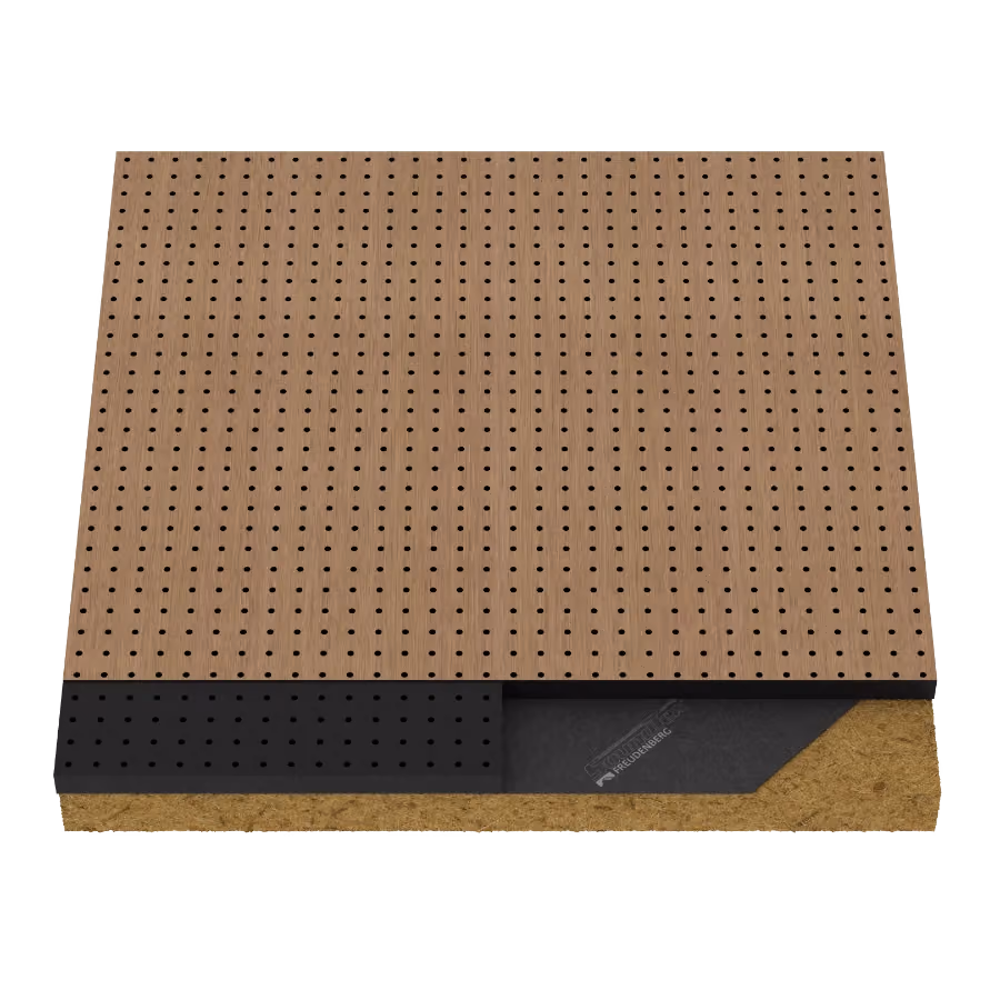 04MP.1616 R4 Perforated acoustic wood panel by Monacoustic, view 2