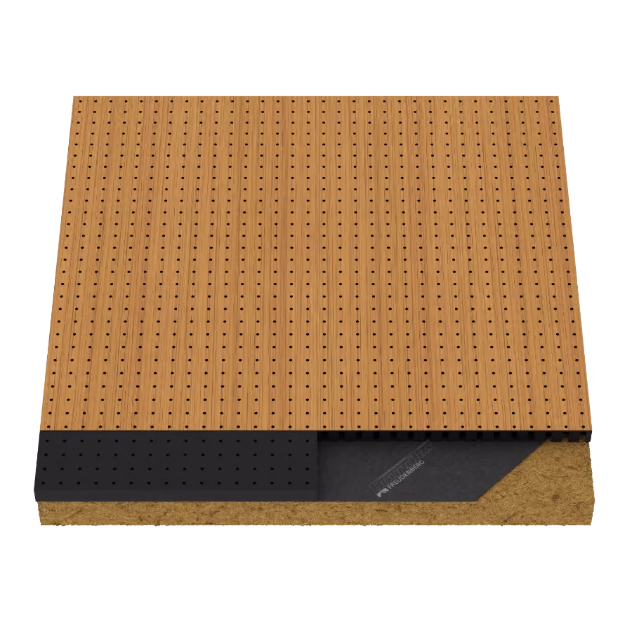 08MP.1616 R3 Perforated acoustic wood panel by Monacoustic, view 2