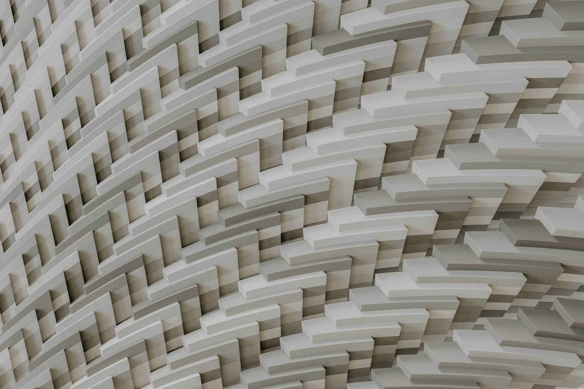 White three-dimensional relief acoustic wall panel in a woven pattern