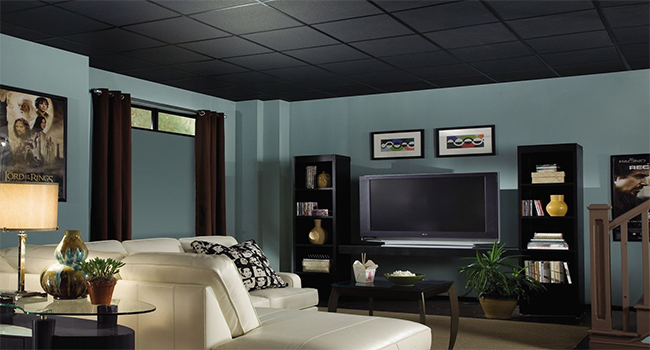 Parmephon Black acoustic ceiling panel