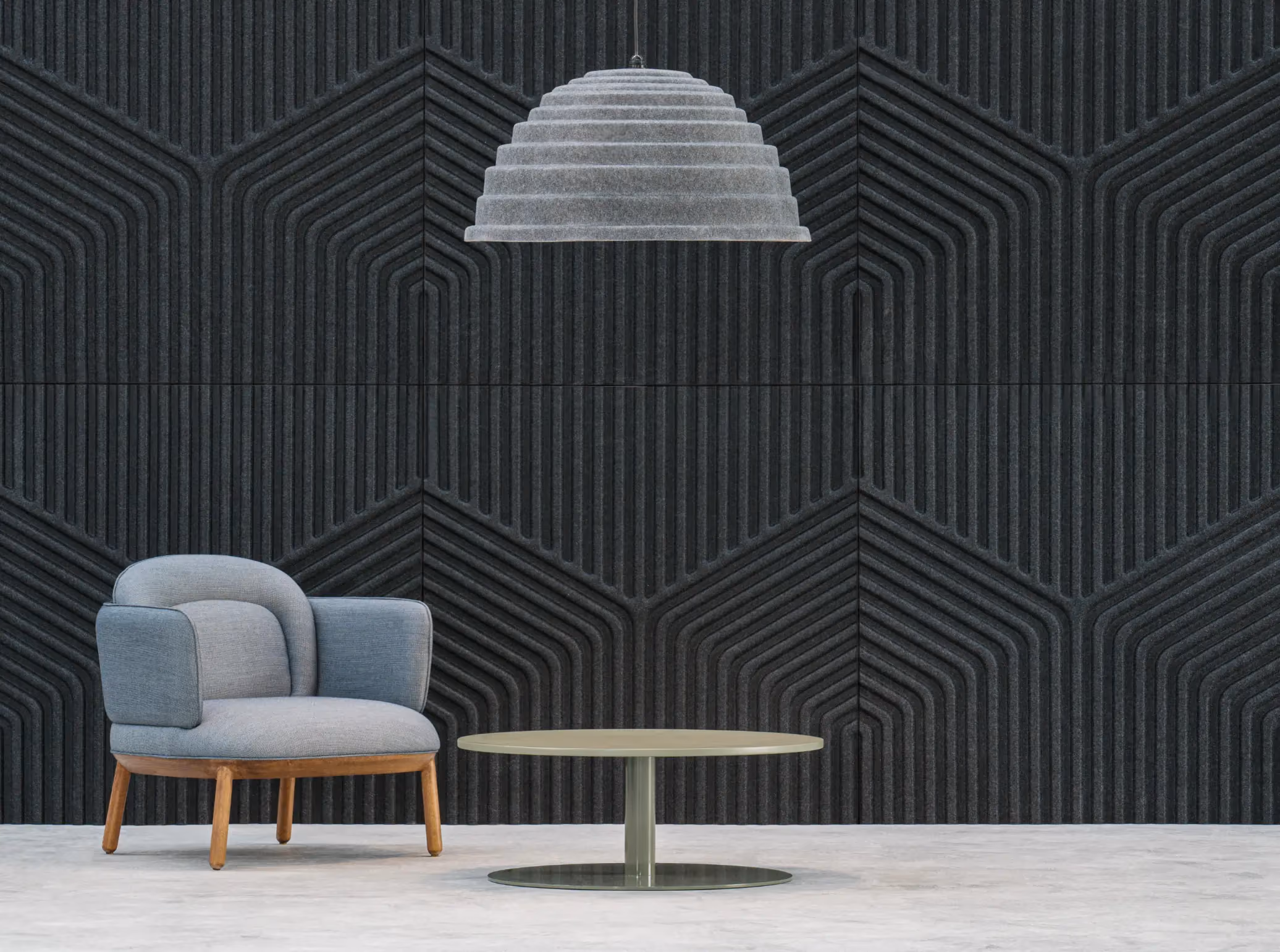 Parallax 3D acoustic panel by Feltouch, view 3