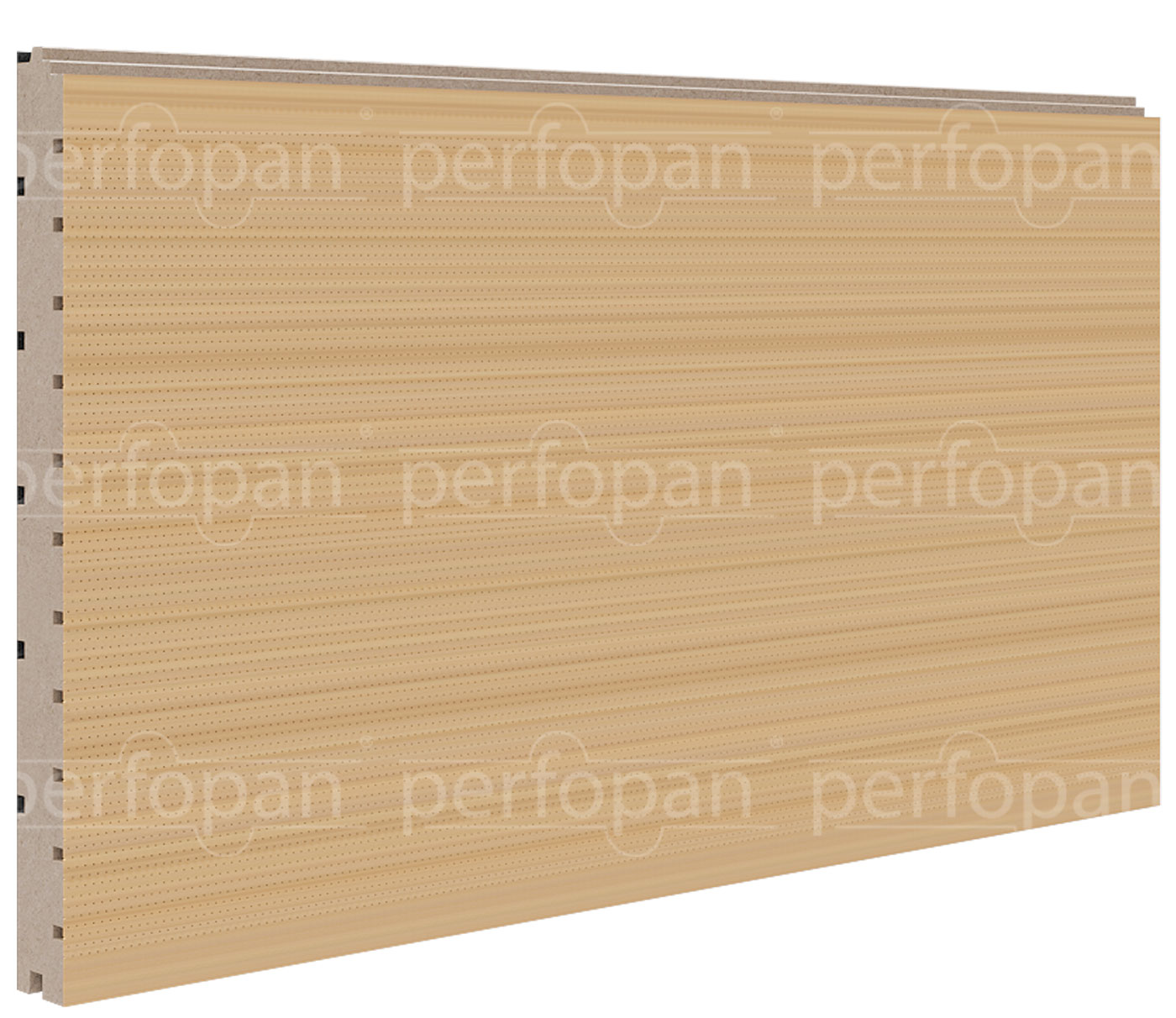 Microustic® NANO-MICRO 1.9x1.9x0.5 PR6% micro-perforated wood panel by Perfopan