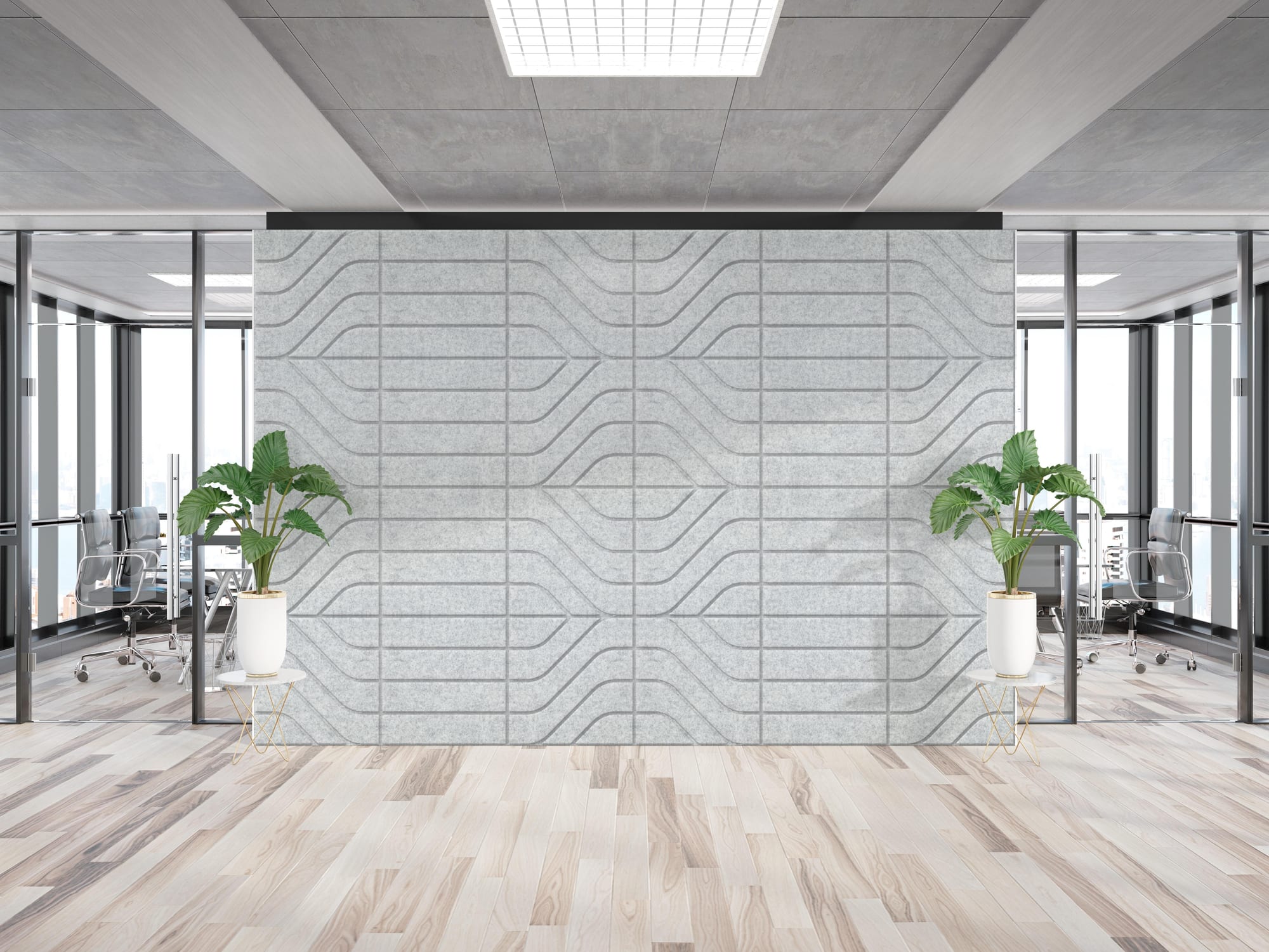 Zag Felt Panel installed in an interior