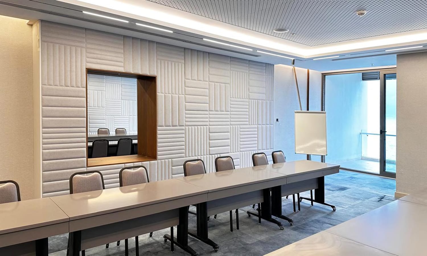 Ridge Felt Panel installed in an interior