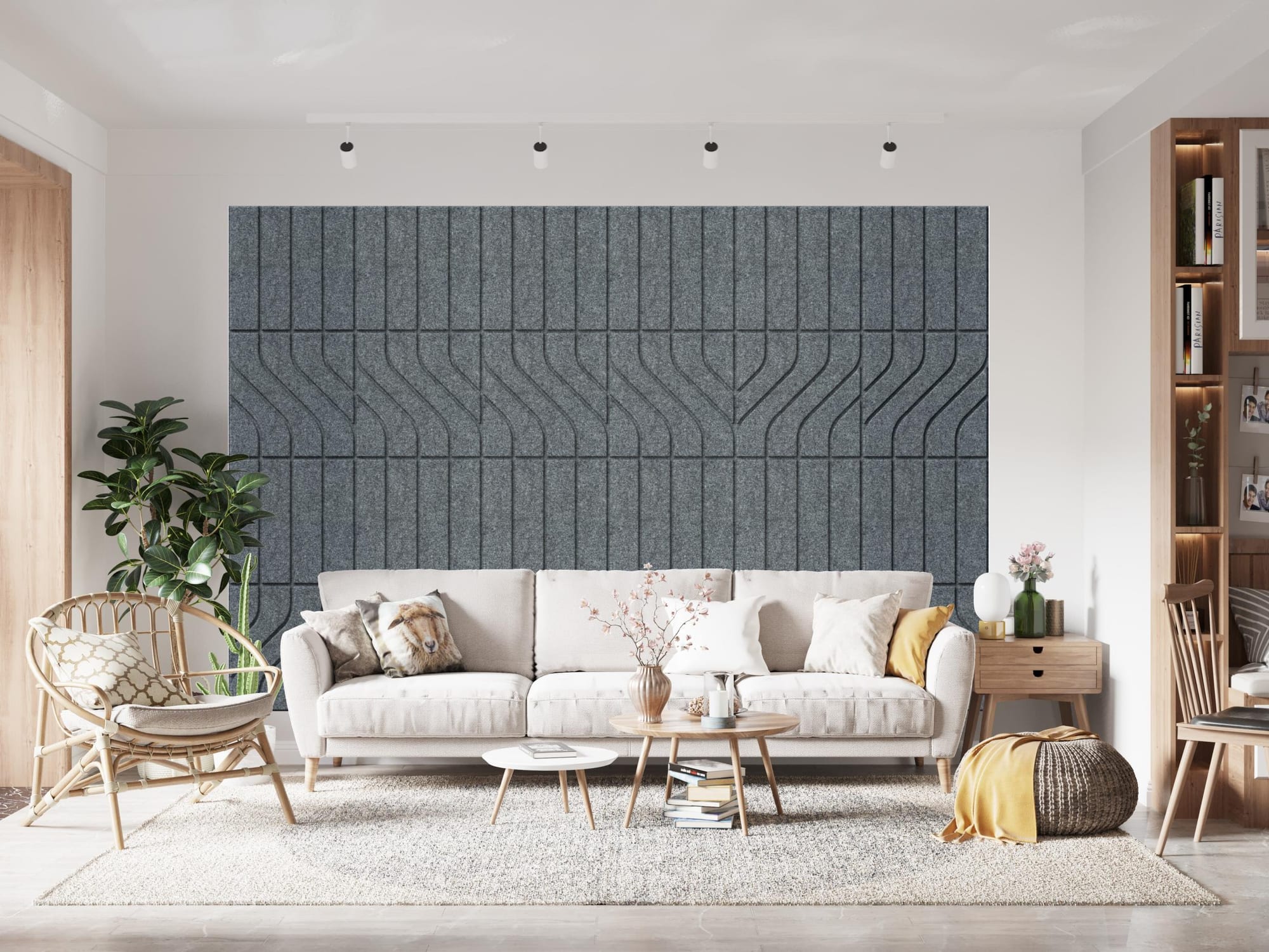 Zig Felt Panel installed in an interior