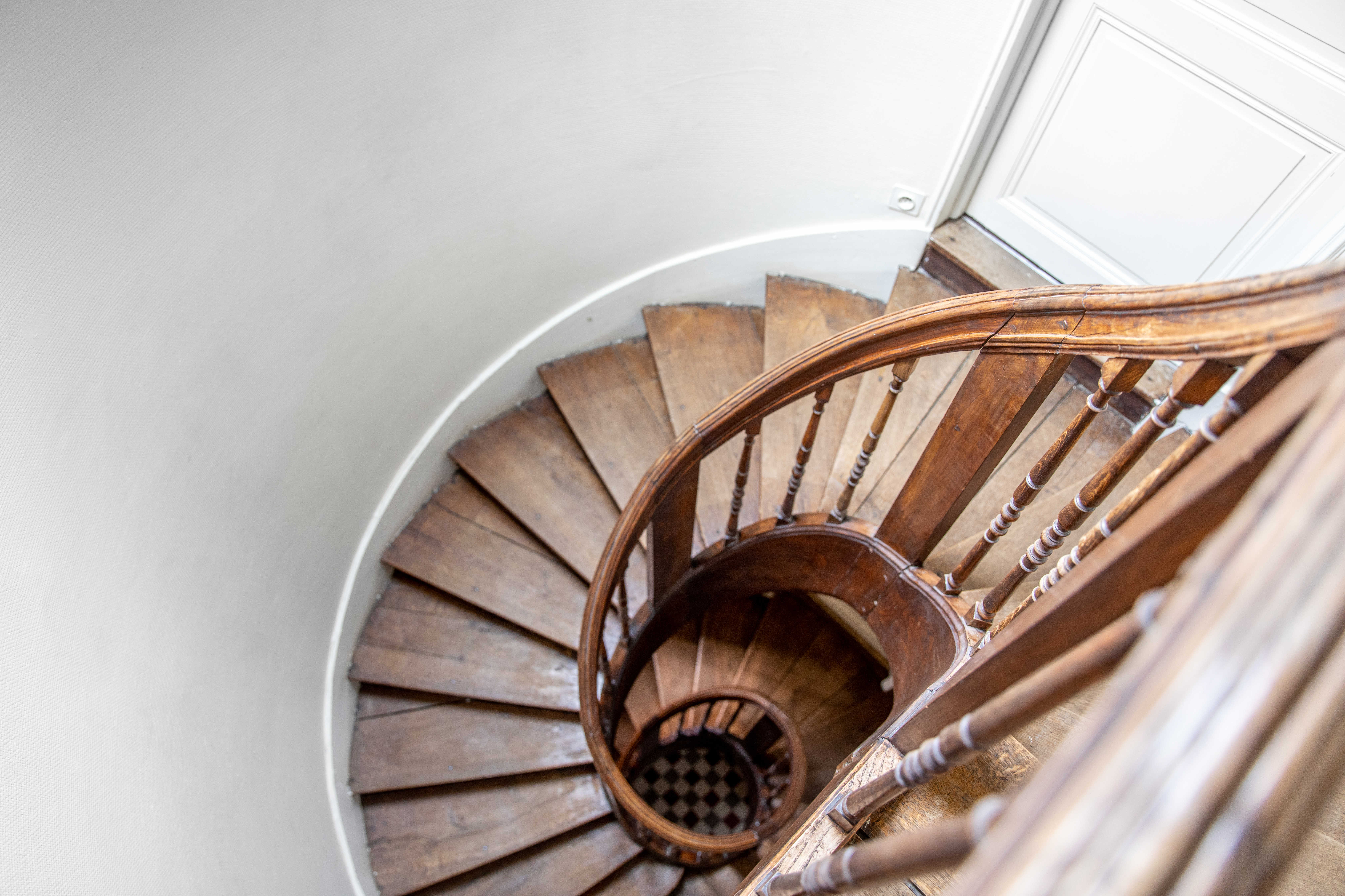 The house’s historic staircase