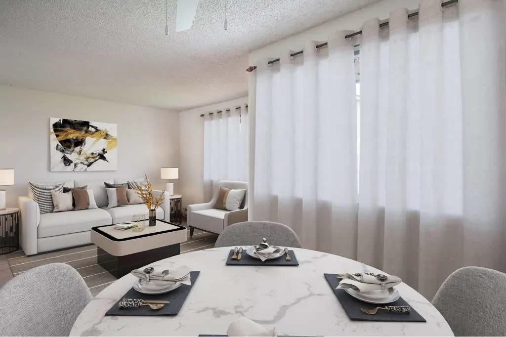 Furnished dining room