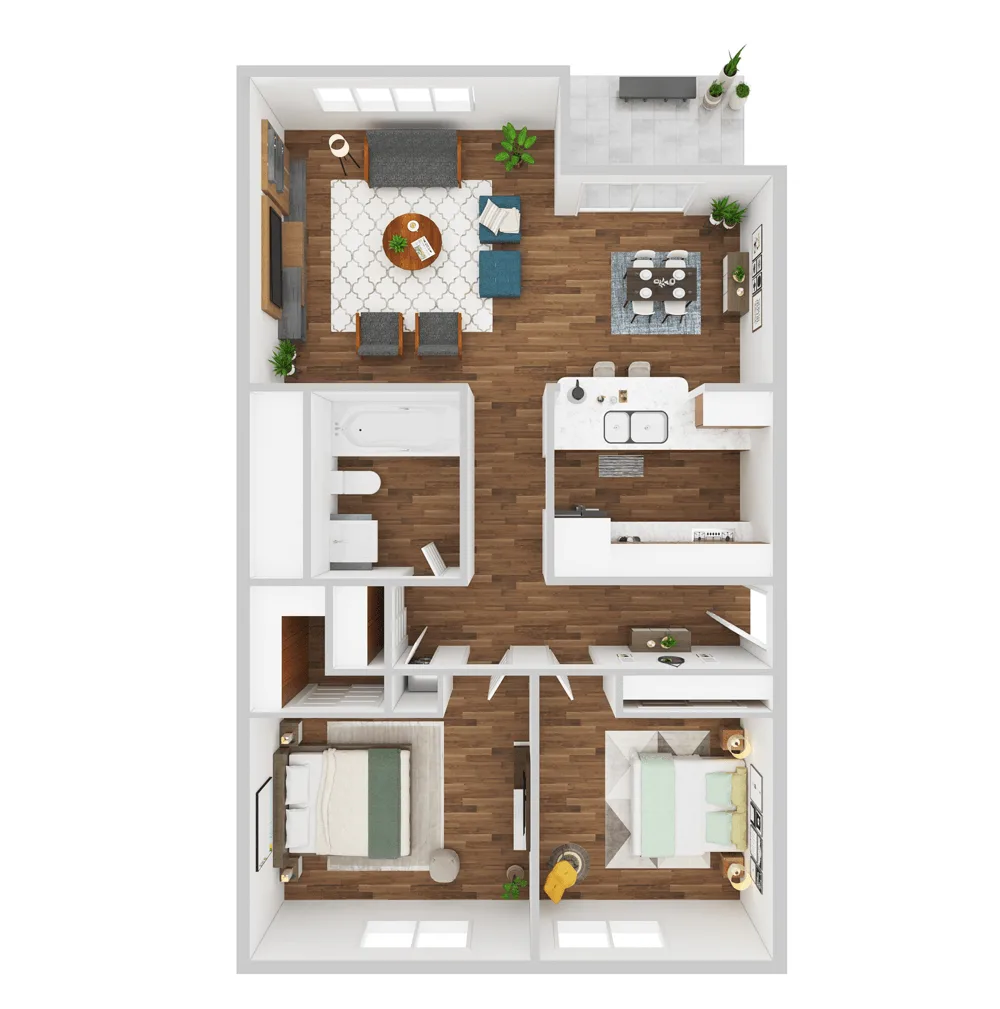 2 Bedroom Section 8 Flat 50%