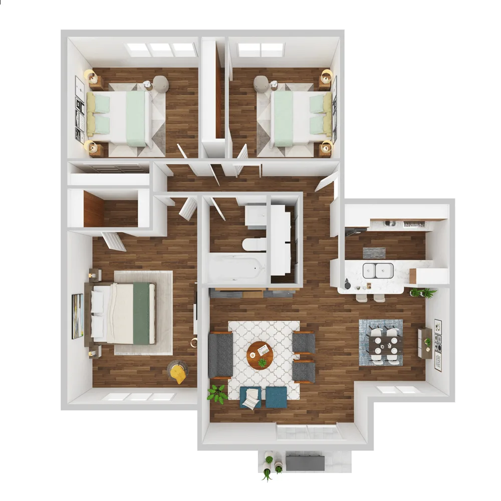 3 Bedroom Section 8 Flat 60%