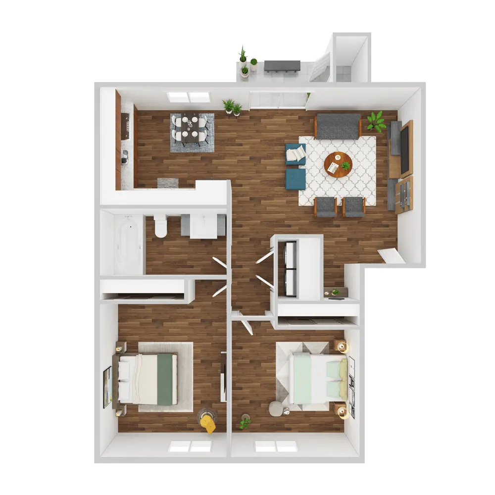 2 Bedroom Section 8 Townhouse 60%