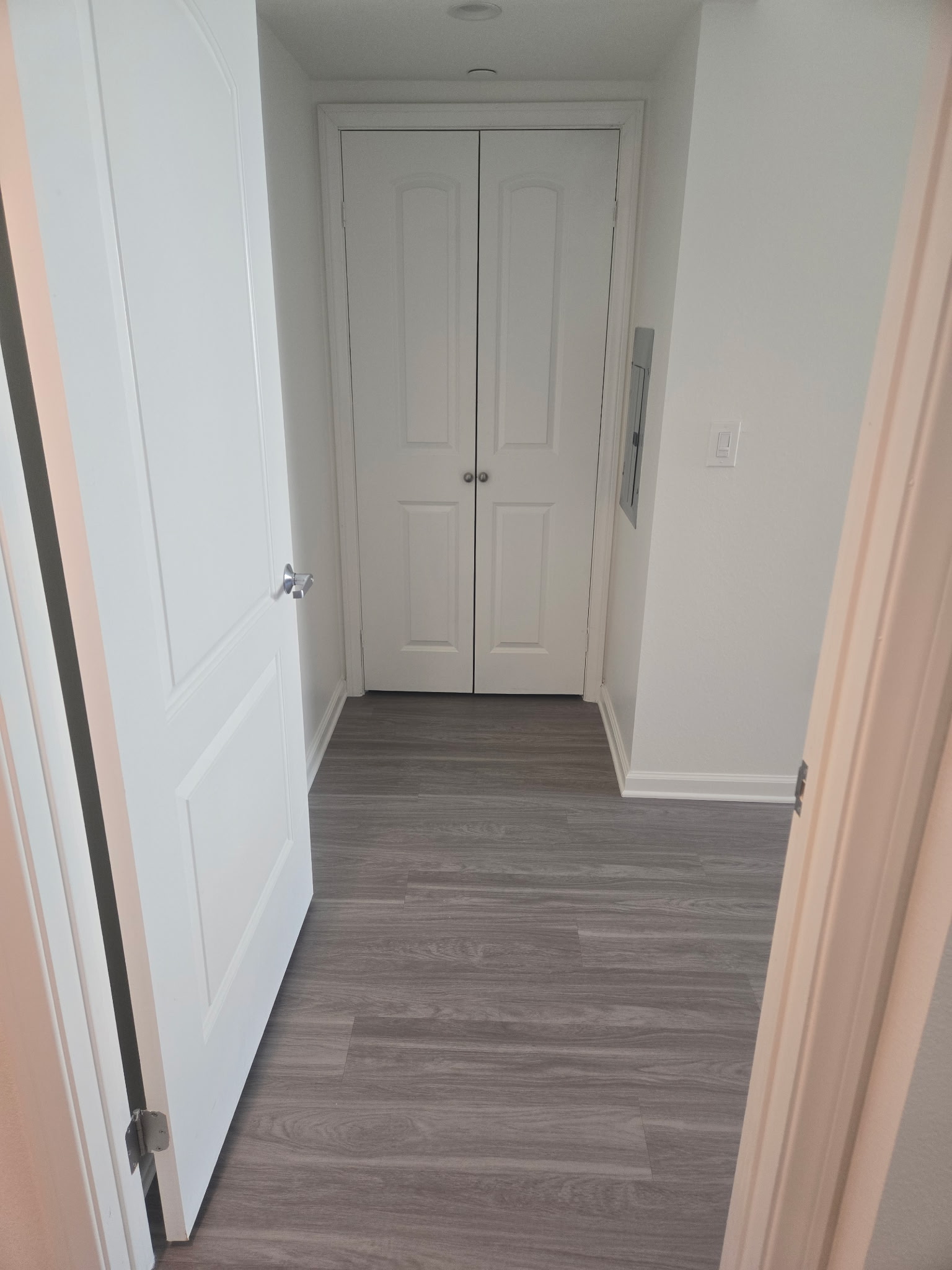 Hallway with closet