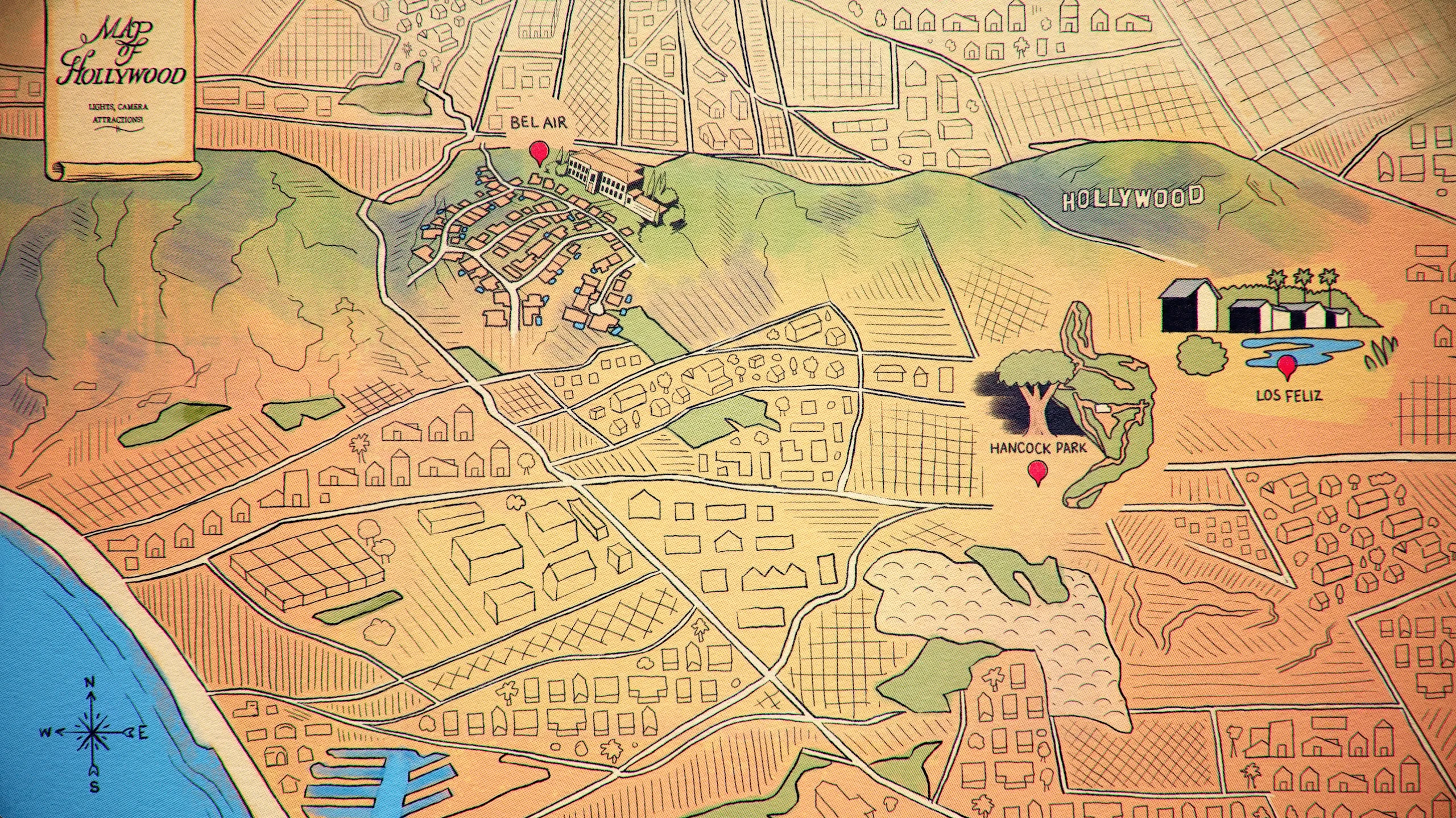 hollywood map