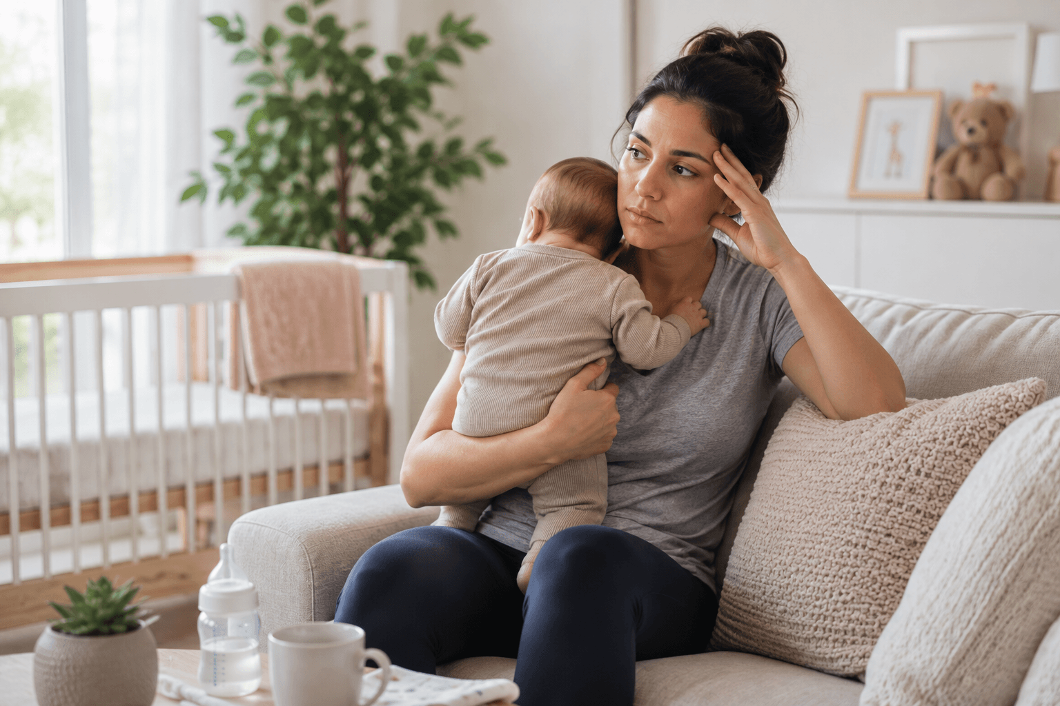 Park Cities Texas mother learning about Emsella Chair pelvic floor treatment after pregnancy