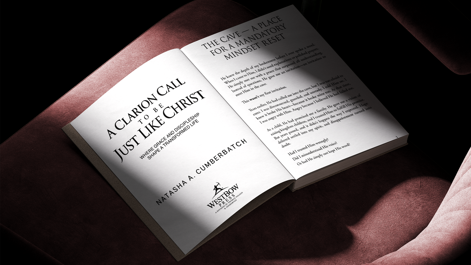 A Clarion Call to Be Just Like Christ lying open to its title page in soft light