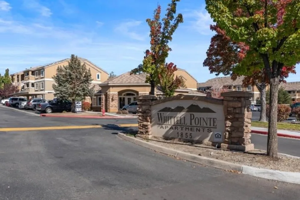 Monument sign on the exterior of the property