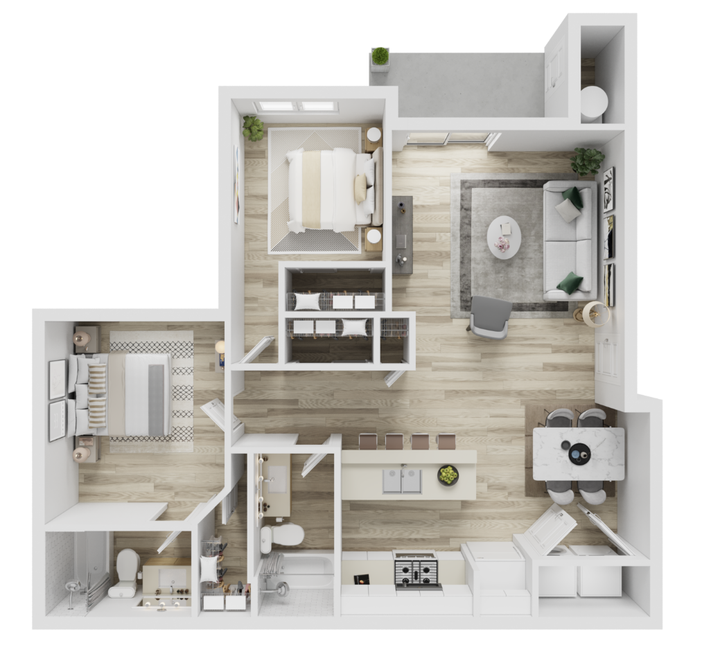 2x2 floor plan