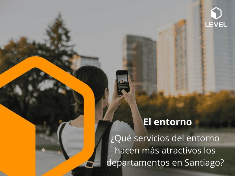 ¿Qué servicios del entorno hacen más atractivos los departamentos en Santiago?