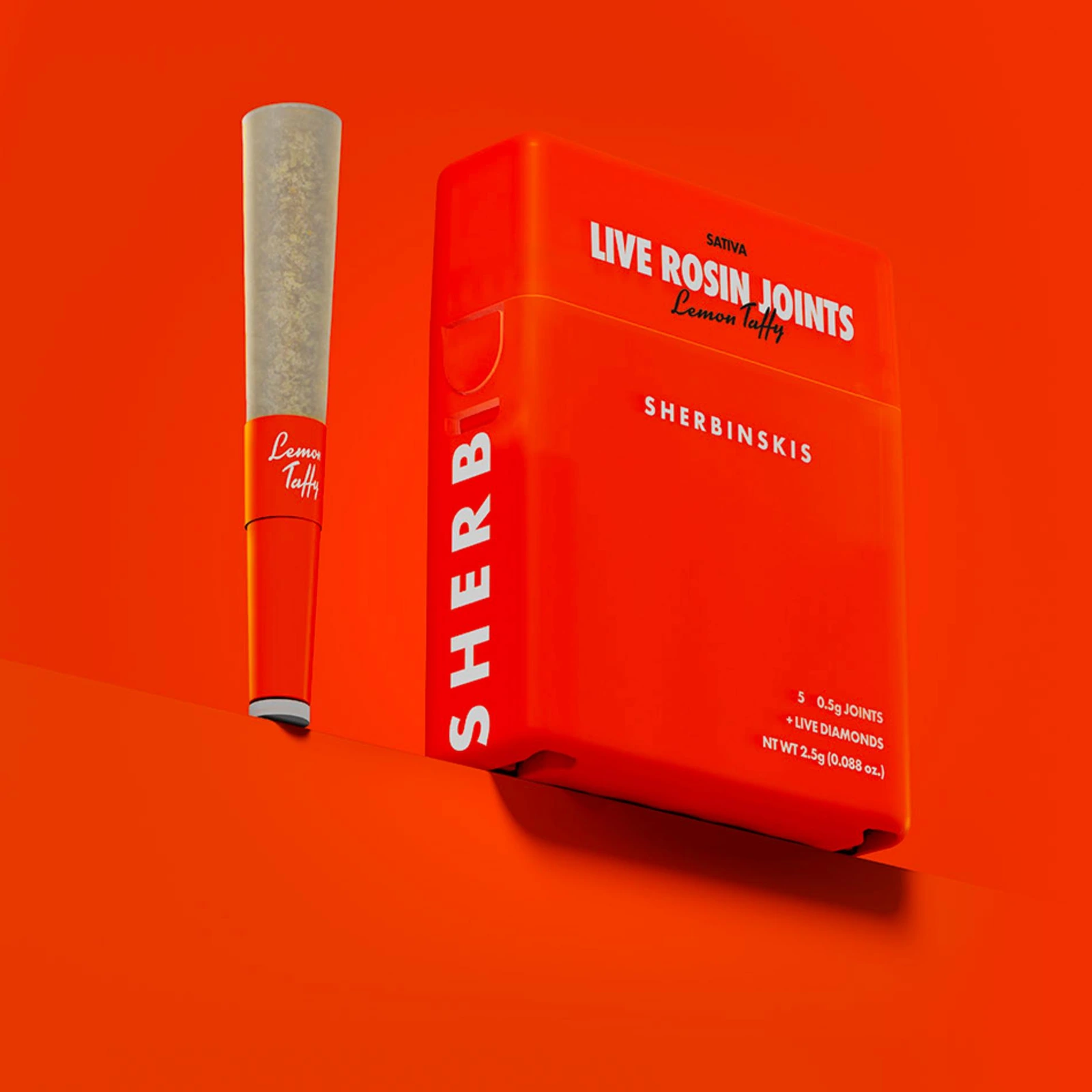 Sherbinskis Live Rosin Joints packaging