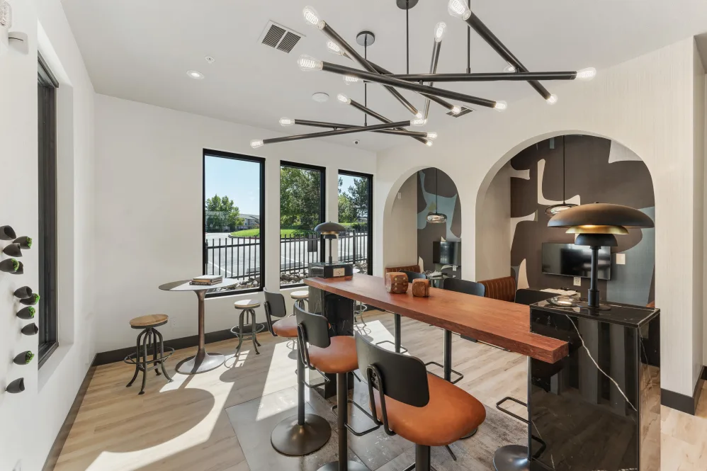 Resident clubhouse with indoor games and large TV