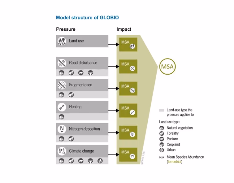 Modèle du calcul GLOBIO