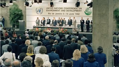 uverture de la Conférence des Nations unies sur l’environnement et le développement de Rio de Janeiro, le 3 juin 1992