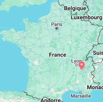 Localisation de la ferme de Maël dans l'Isère