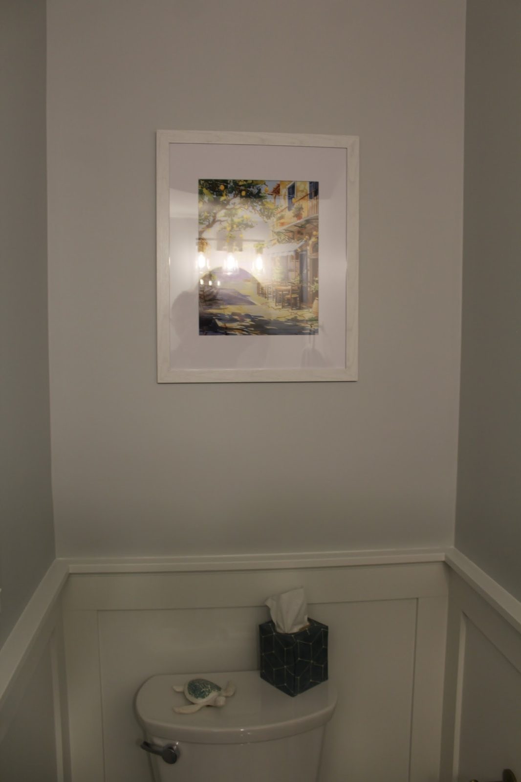 Hershey powder room wainscoting