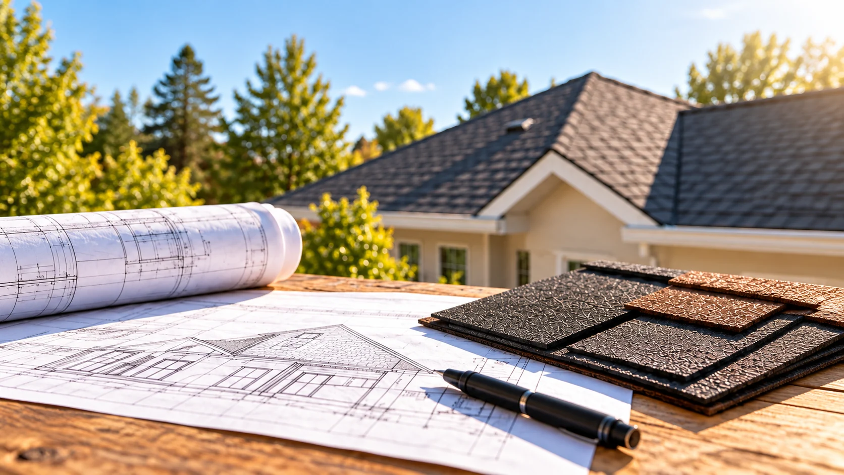 Illustrative roofing plans and materials
