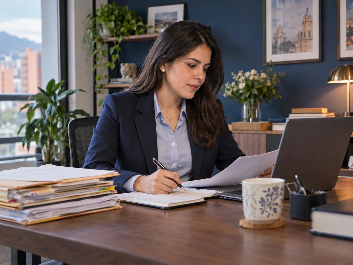 Illustrative legal support professional at work