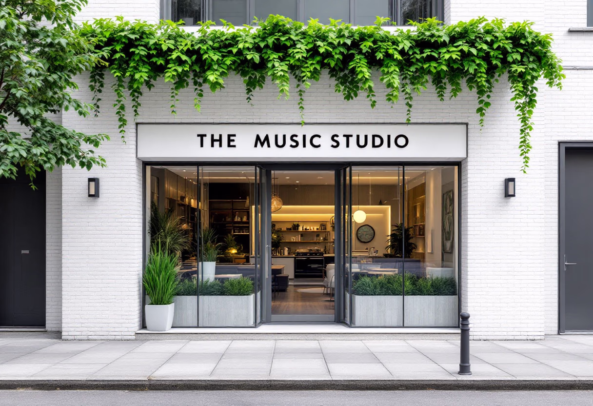 image of studio exterior for a music studio